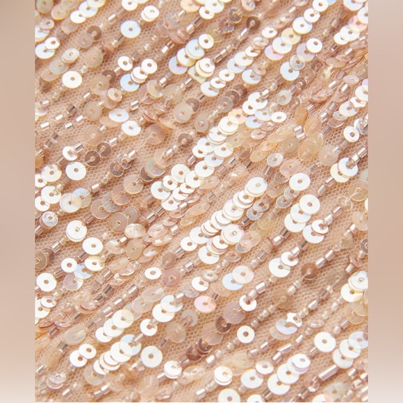 Zeynep Arcay NWT Sequin Slit Skirt in Nude - Picture 11 of 16